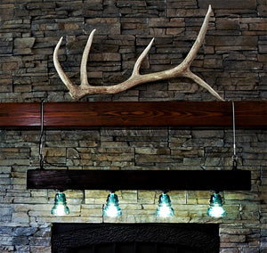 Industrial glass insulator chandelier lighting fixture