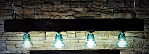 Industrial glass insulator lighting fixture