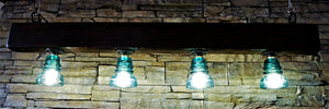 Industrial glass insulator chandelier